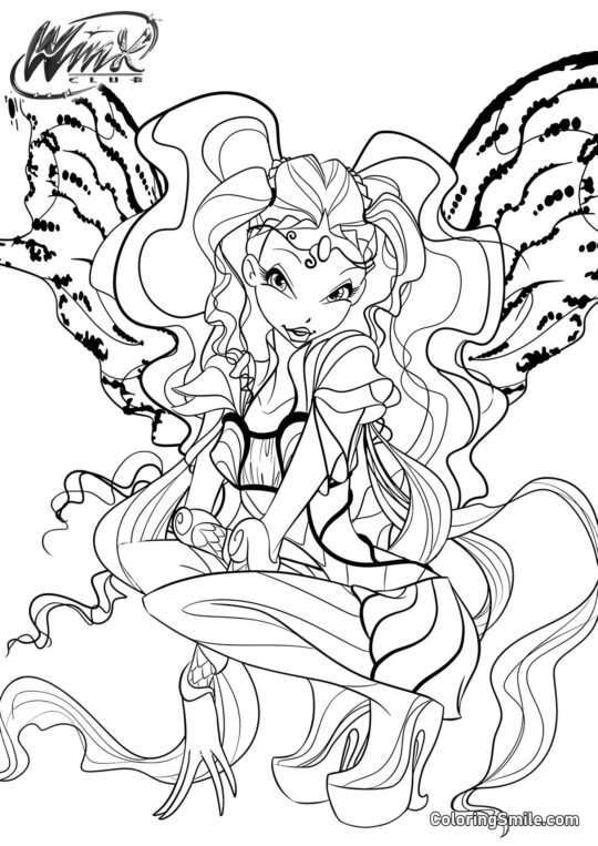 Winx Layla Bloomix Winx Layla Bloomix - Página para Colorear