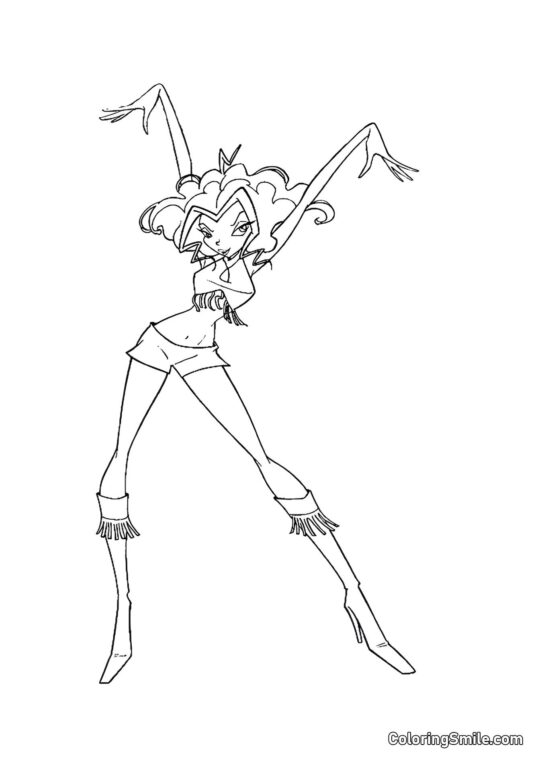 Bruja Trix Stormy Bruja Trix Stormy - Página para Colorear