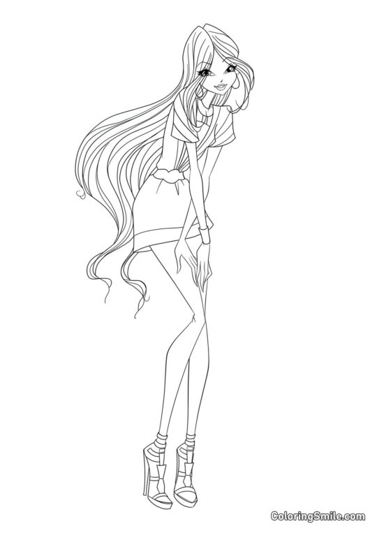 Winx Flora Travelix Winx Flora Travelix - Página para Colorear