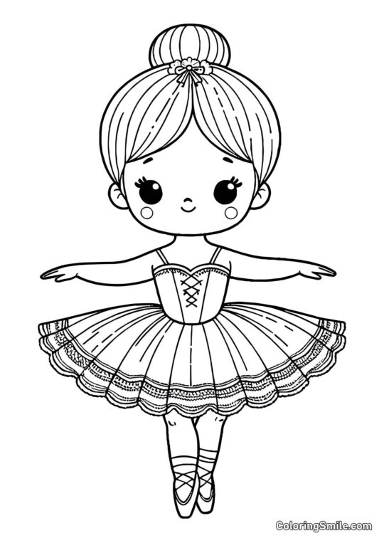 Muñeca Bailarina - Página para Colorear