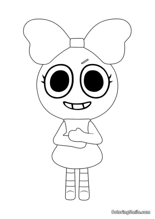 Poppy del Mundo de Dendy - Página para Colorear