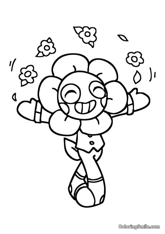 Dendy Feliz - Página para Colorear