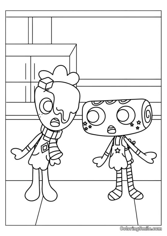 Cosmo y Brote del Mundo de Dendy - Página para Colorear