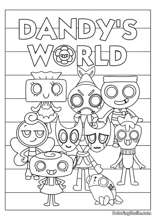 Póster del Mundo de Dendy - Página para Colorear