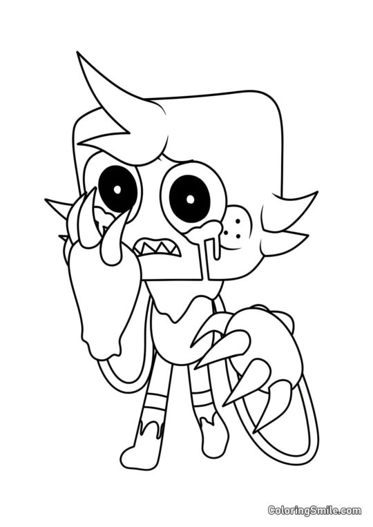 Gub Torcido - Página para Colorear