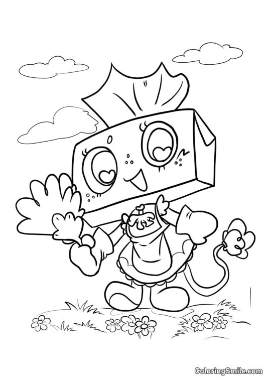 Tisha del Mundo de Dendy - Página para Colorear