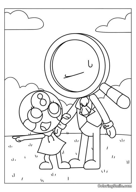 Tudles y Roger del Mundo de Dendy - Página para Colorear