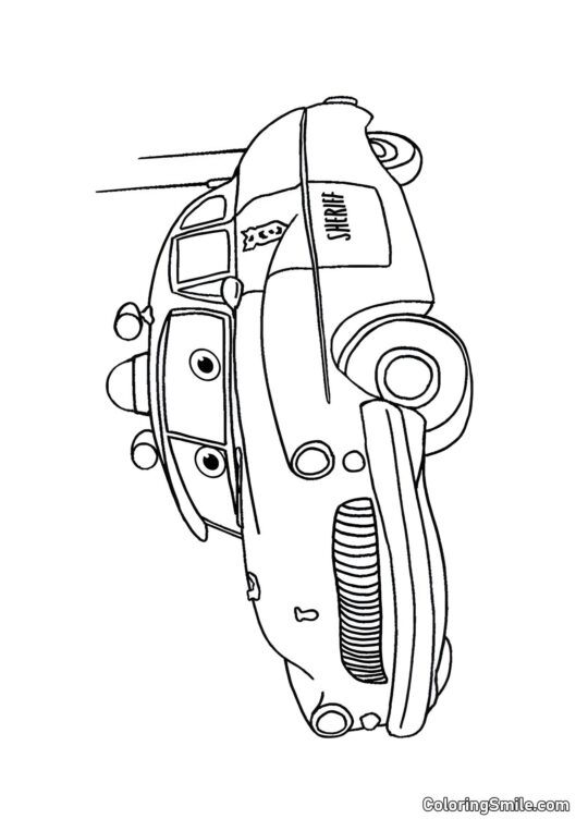 Coche Sheriff - Página para Colorear