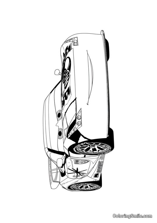 Coche deportivo - Página para Colorear