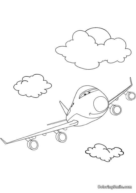 Coche-avión - Página para Colorear