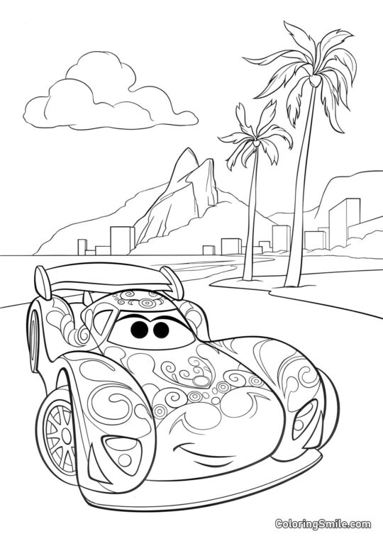 Carla Veloso en la playa - Página para Colorear