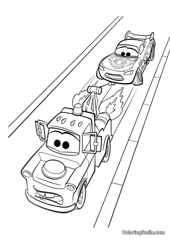 Mater con turbinas - Página para Colorear