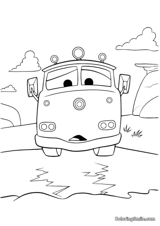 Manguera (Roja) en tristeza - Página para Colorear