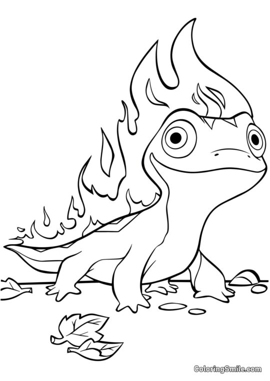 Bruni – Espíritu del Fuego - Página para Colorear