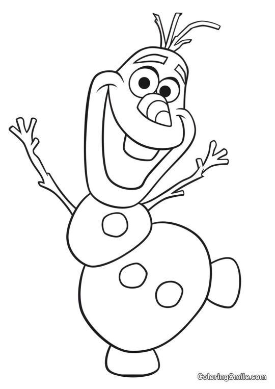 Olaf de Frozen 2 - Página para Colorear