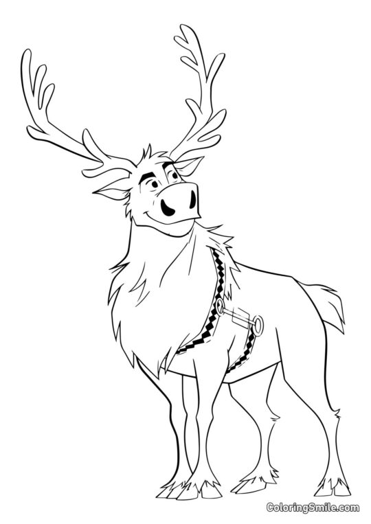 Sven de Frozen 2 - Página para Colorear