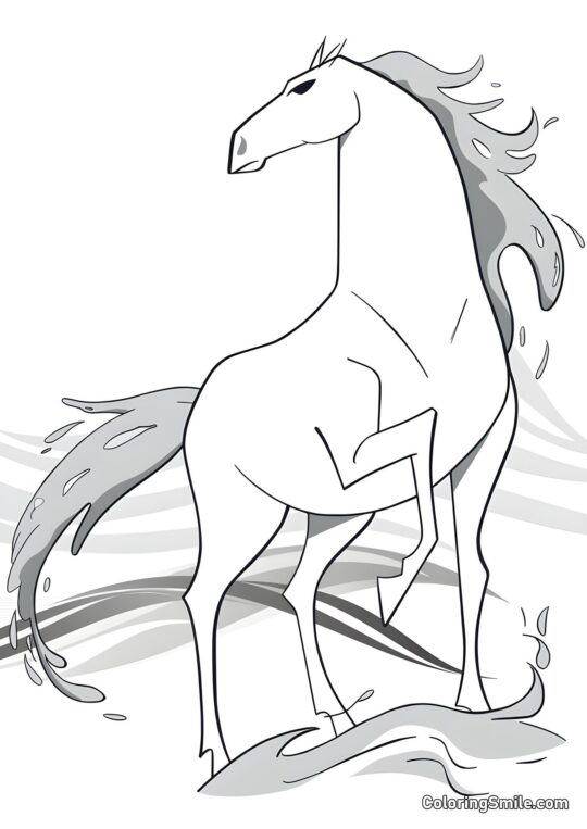 Nokk de Frozen 2 - Página para Colorear