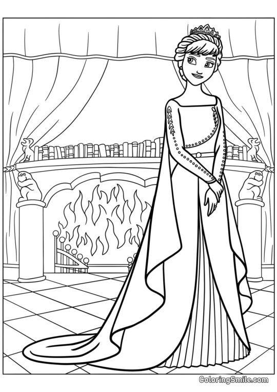 Reina Anna - Página para Colorear
