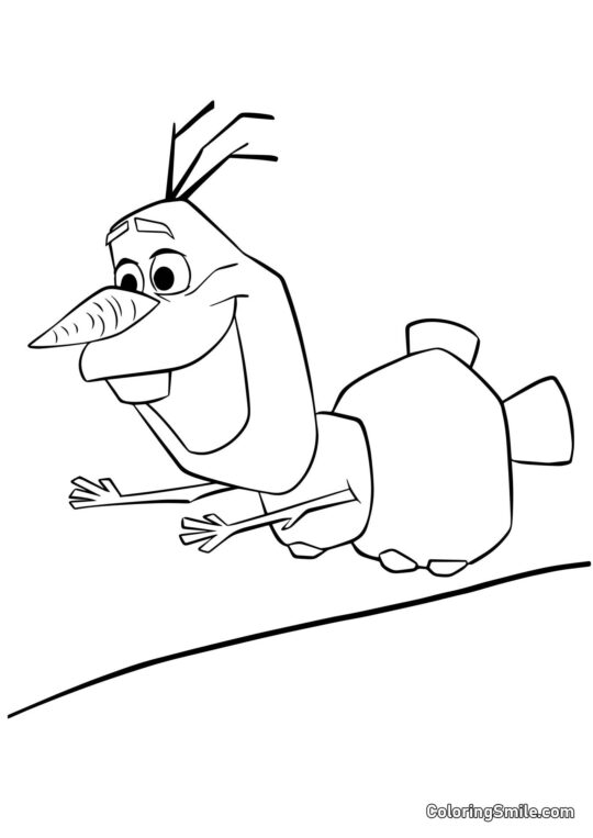 Olaf en vuelo - Página para Colorear