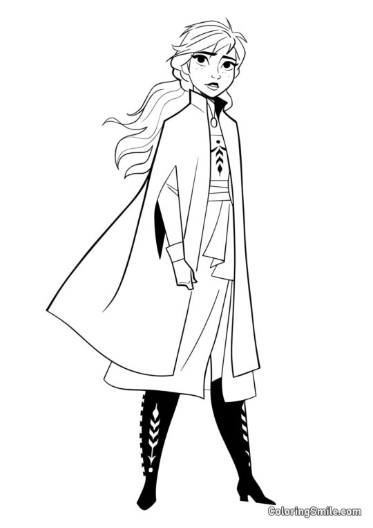 Princesa Anna - Página para Colorear