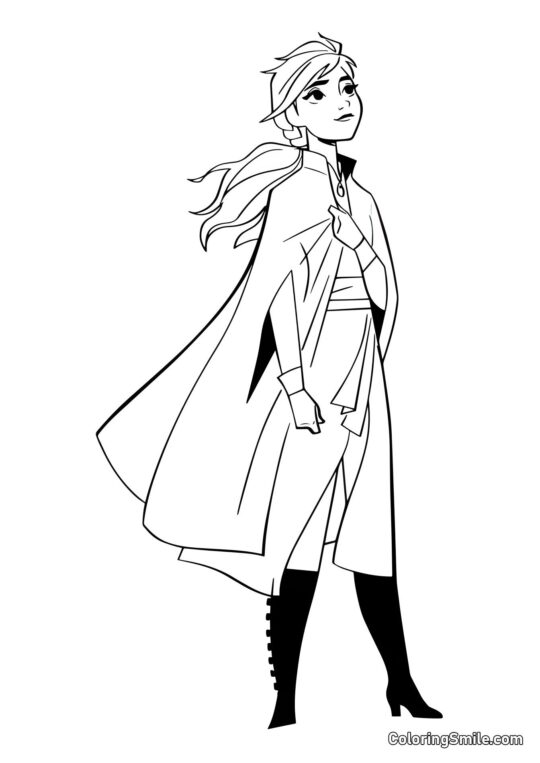 Anna de Frozen 2 - Página para Colorear