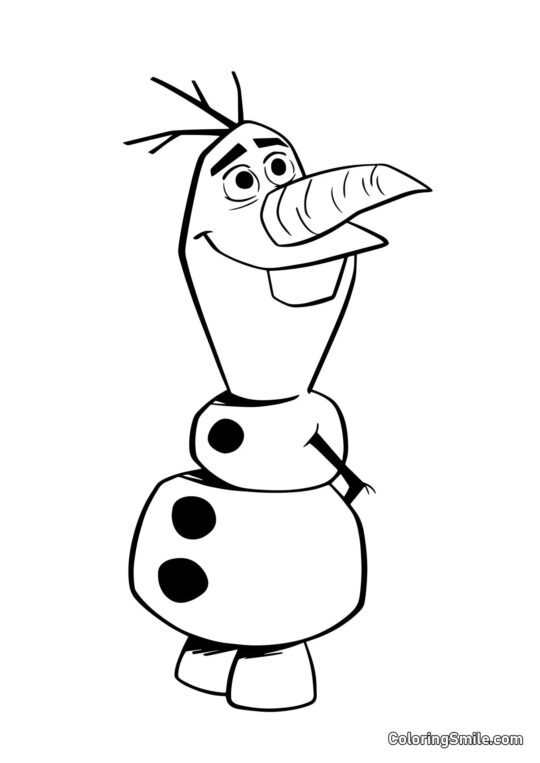 Olaf de Frozen 2 - Página para Colorear