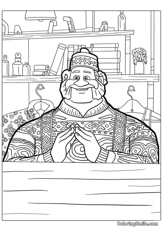 Oaken de Frozen 2 - Página para Colorear